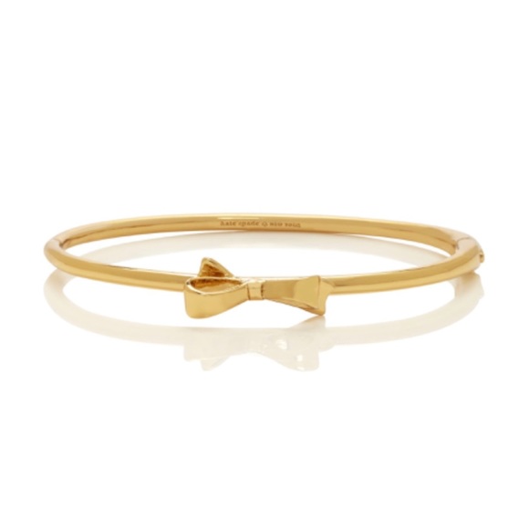 kate spade Jewelry - Kate Spade Love Notes Bow Bracelet Yellow Gold